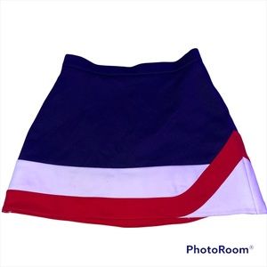 Varsity Cheer Uniform Skirt Bottom White Blue Red Girls Teens